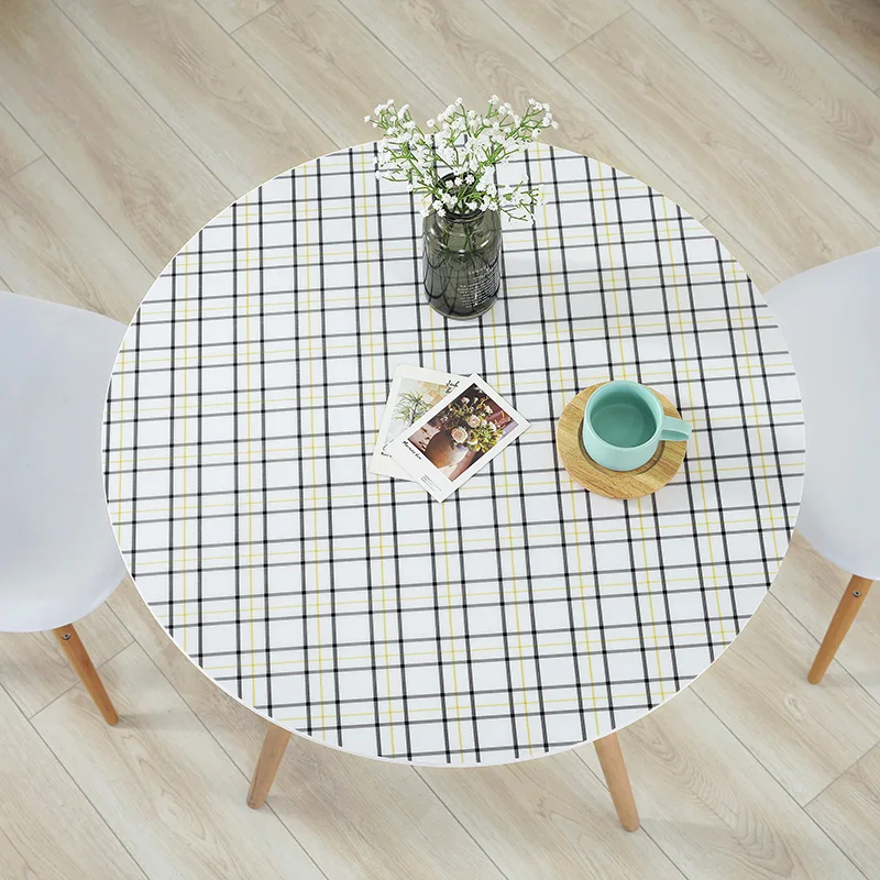 Мягкая пластиковая ПВХ круглая скатерть Прозрачная имитация мрамора