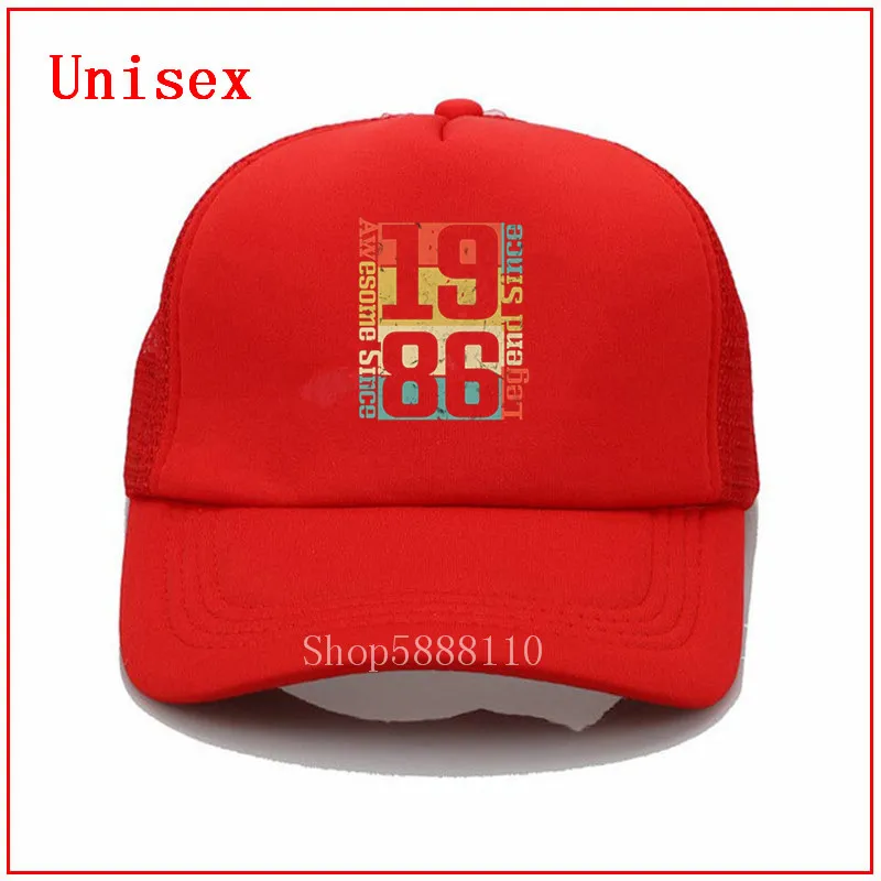 32th Birthday Shirt Awesome Since 1986 Funny Gift Idea Men and women Summer Trend Cap New Youth Joker sun hat Beach Visor | Аксессуары