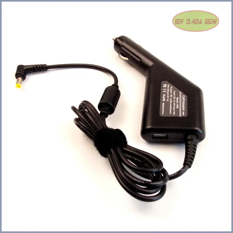 Автомобильный DC Мощность адаптер Зарядное устройство + USB Порты и разъёмы для acer