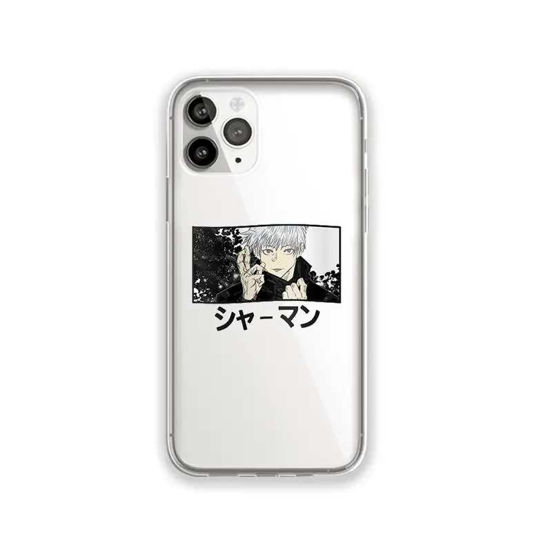 

Jujutsu Kaisen Anime Cartoon Phone Case Transparent for iPhone 11 12 mini pro XS MAX 8 7 6 6S Plus X 5S SE 2020 XR