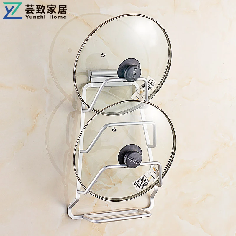 

Punch-free Pot Cover Rack Cutting Board Rack Wall-mounted Kitchen Countertop Non-porous Spoon Storage Rack Kitchen Tools