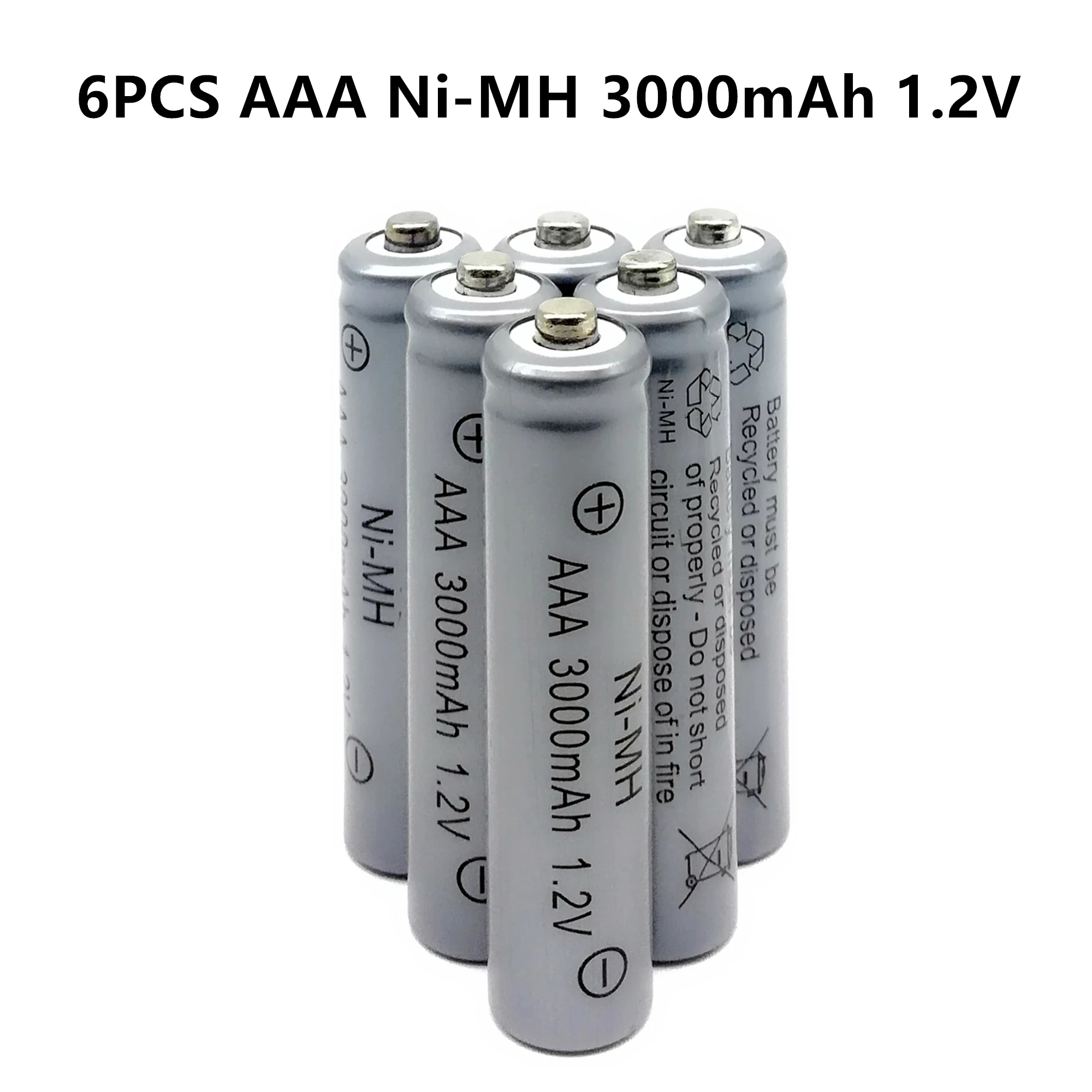 

Аккумуляторы AAA Ni-MH 3000 мА · ч, 1,2 в, 6 шт.