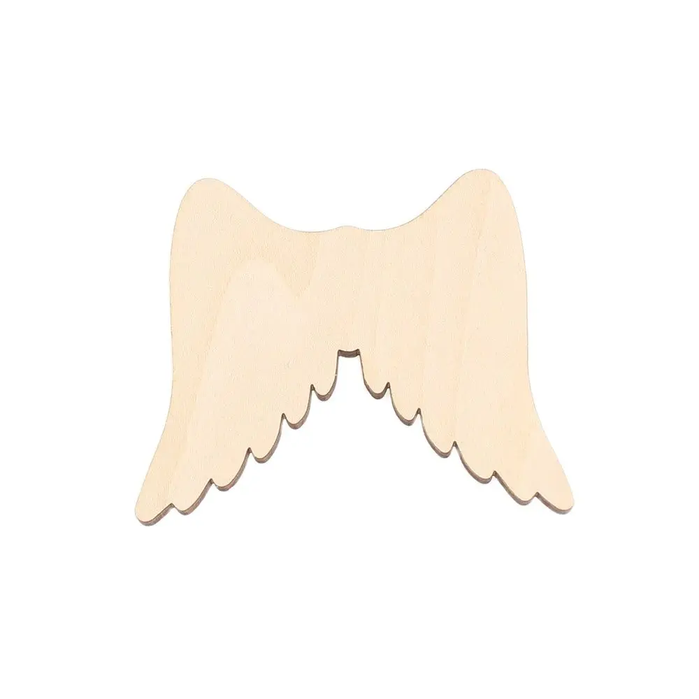 

Angel wing shape, laser cut wood, decorations, woodcut outline, silhouette, blank unpainted, 25 pieces, wooden shape (0078)