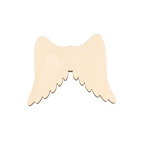 angel wing shape laser cut wood decorations woodcut outline silhouette blank unpainted 25 pieces wooden shape 0078