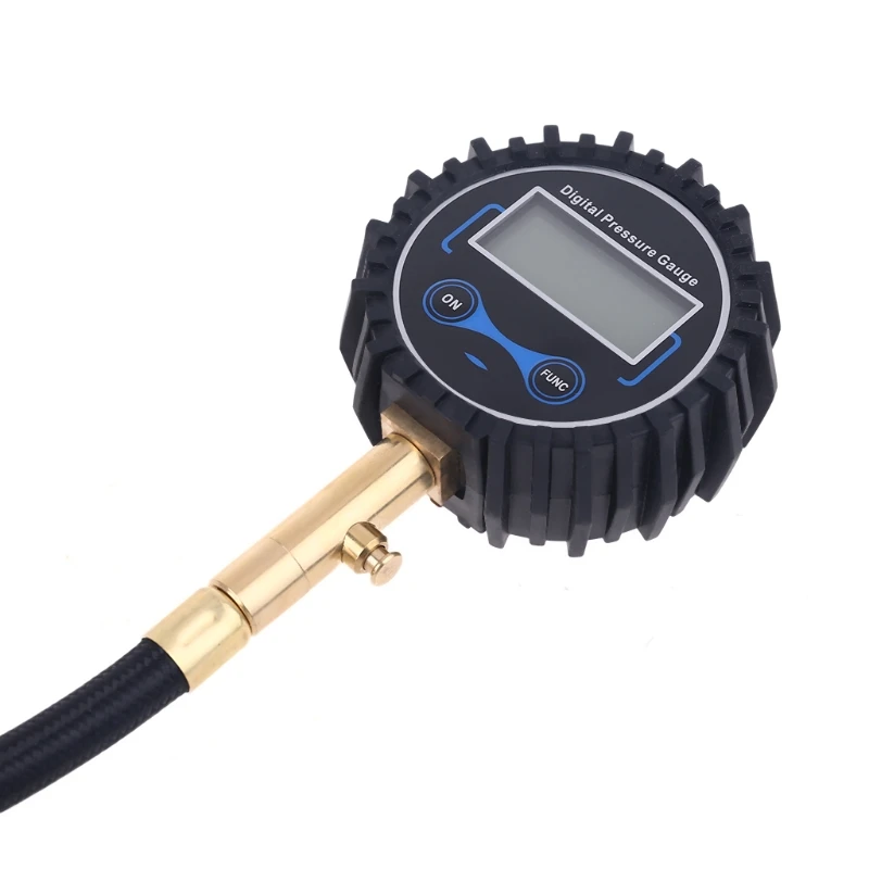 

Digital Tire Pressure Gauge PSI/BAR/KPA/KG/c with Interchangeable Air Chuck for Cars Motorcycle Bike with Deflation M09 21