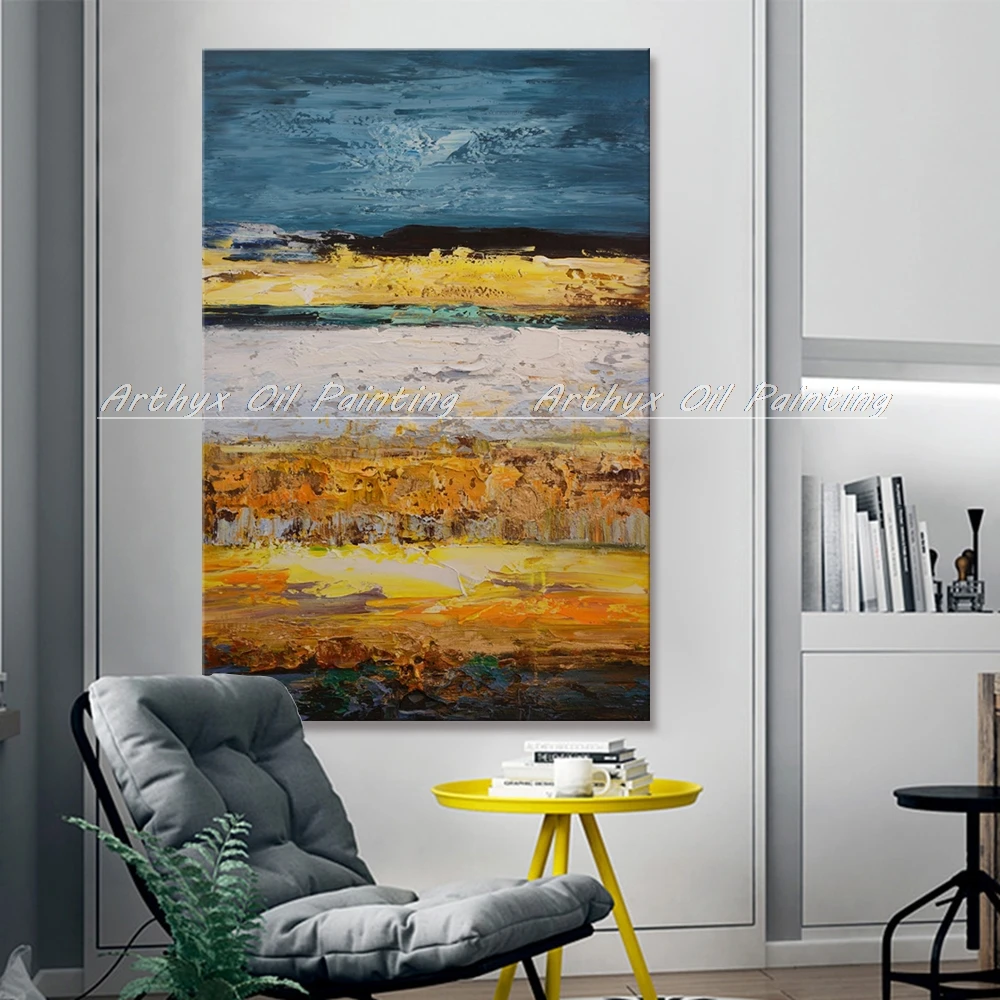 

Arthyx Large Size Hand Painted Modern Abstract Canvas Oil Paintings Wall Picture Pop Art Posters For Living Room Home Decoration