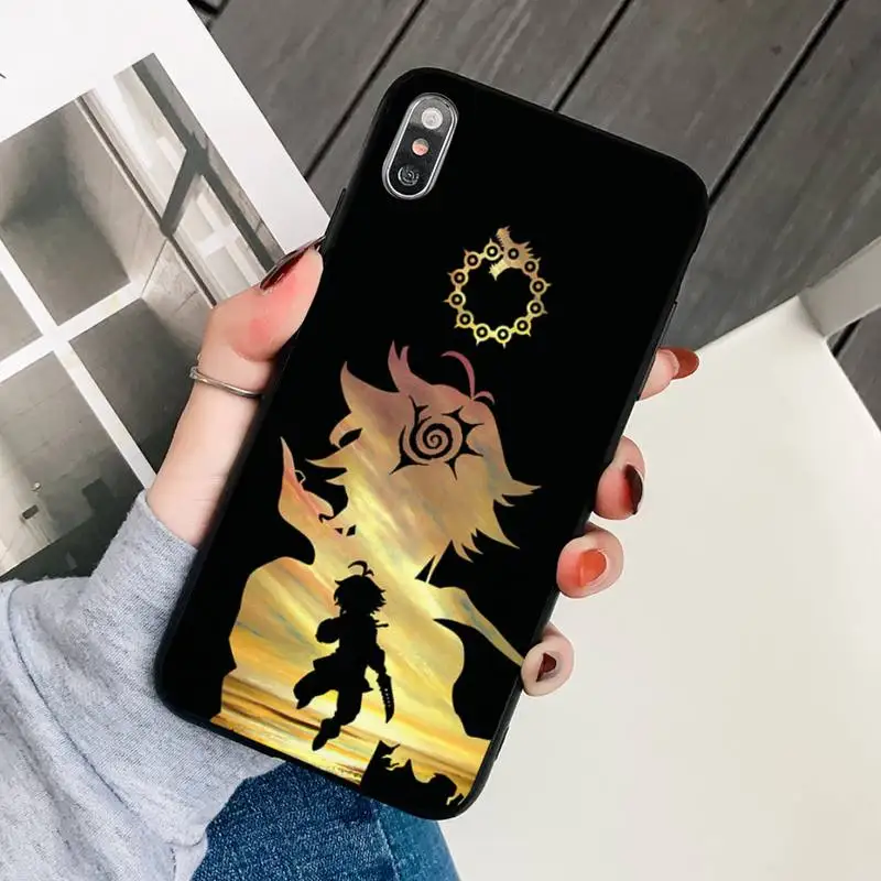 

Seven Deadly Sins Meliodas Phone Case Black Cover For IphoneX XS 11 12 11/12Pro Max 5 5s SE 6 6s 7 8 Plus SE2020 Cases