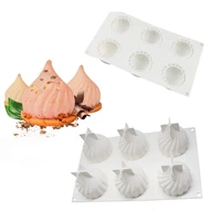 1pcs 3d silicone mold 6 with onion head cake decoration baking pastry tool white mousse italian baking french dessert