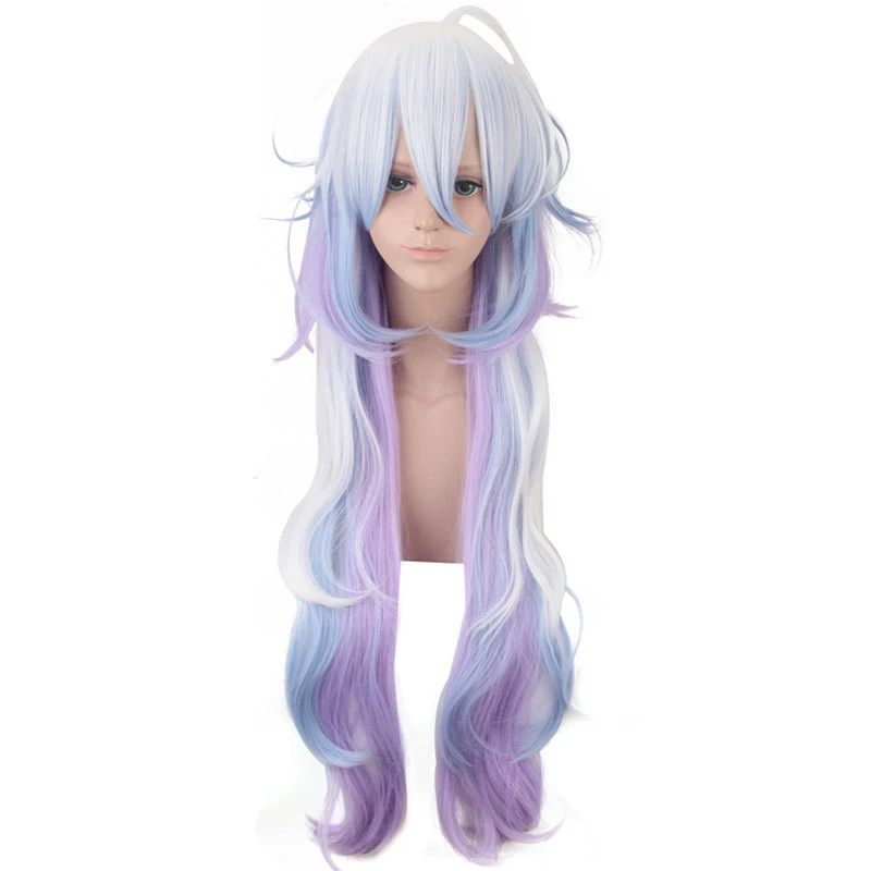 

Anime Fate/grand Order Caster Merlin Long Cosplay Wig Layered Fluffy Gradient Synthetic Hair Fate Stay Night Costumes Play Wigs