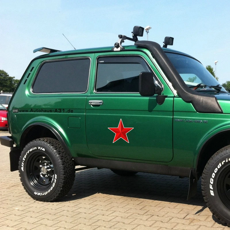 

15cmx14cm Red five-pointed star Vinyl Car stickers Decals Motorcycle Accessories Car-Window Decorative Goods PVC