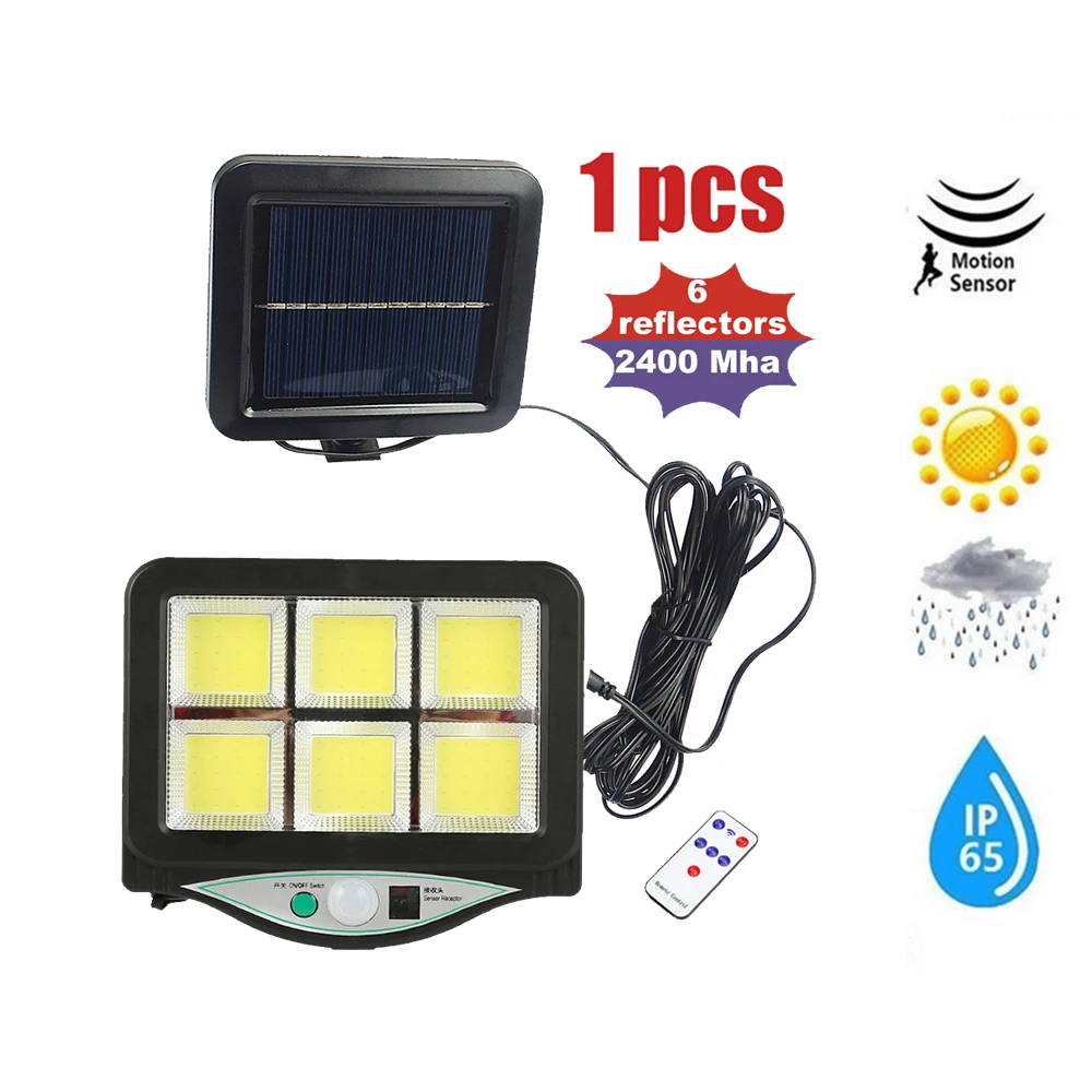 100 СИД солнечный светильник со съемной панелью водонепроницаемый IP65 датчик