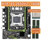 Комплект материнской платы E5 2650V2 Lga 2011 X79, 16 ГБ ОЗУ DDR3 1333 МГц PC3 REG ECC RAM 2650 V2 LGA2011