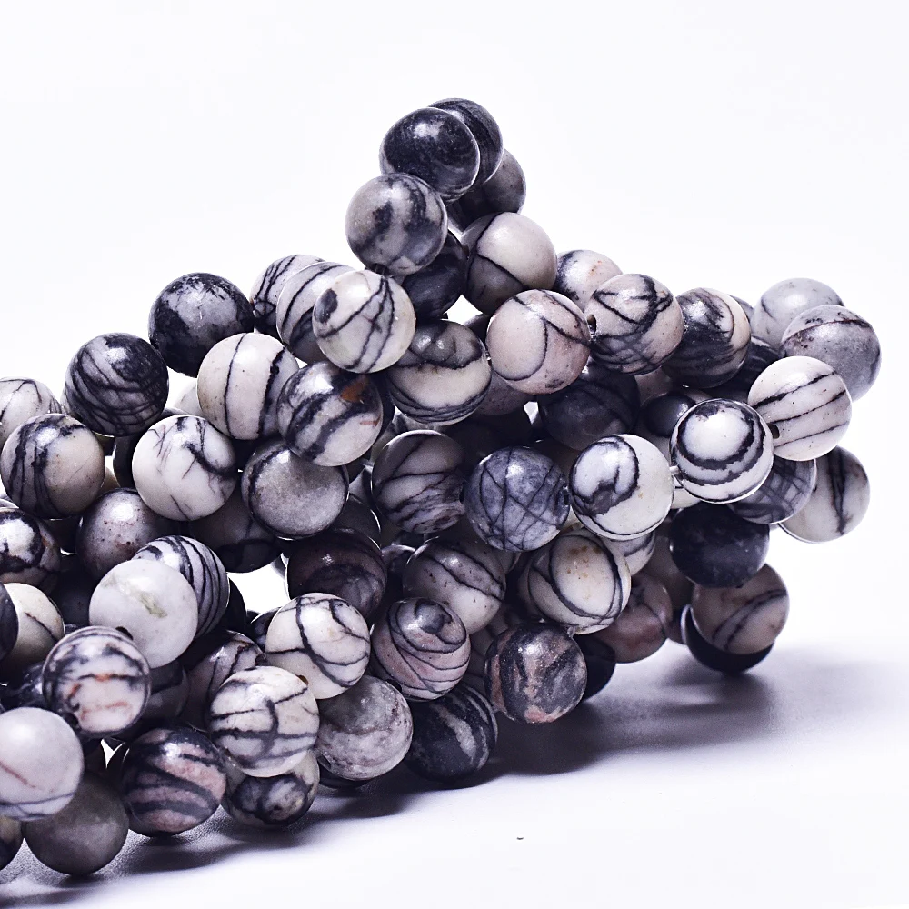 Бусины из натурального камня Asingeloo черная сетка бусины россыпью кристалл