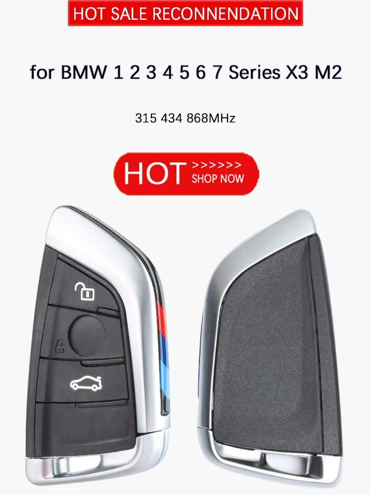 

315 434 868MHz PCF7953 Chip CAS4+FEM KR55WK49863 Upgraded 3 Button Remote Key Fob for BMW 1 2 3 4 5 6 7 Series X3 M2