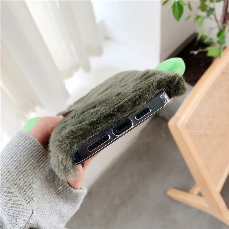 

Cute Cactus Flush Warm Phone Case For iphone 11 Pro Max 7 8 plus Case XS Max XR X SE 2020 Soft Cover Fashion Luxury Fluffy Capas