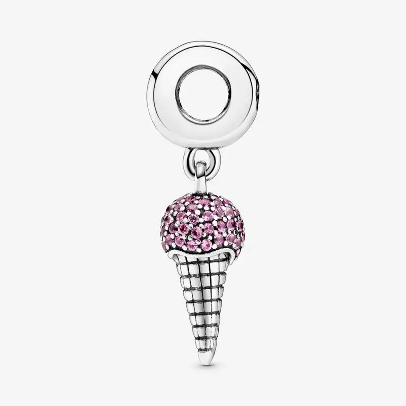 Бусины-подвески из серебра 925 пробы в виде конуса мороженого | Украшения и