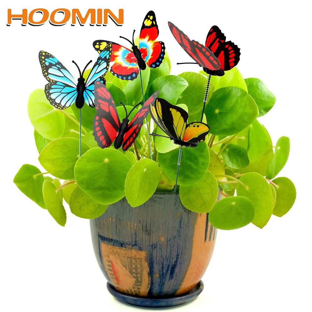 HOOMIN Красочные бабочки стопы уличный декор Садовые принадлежности 5 шт./Букет