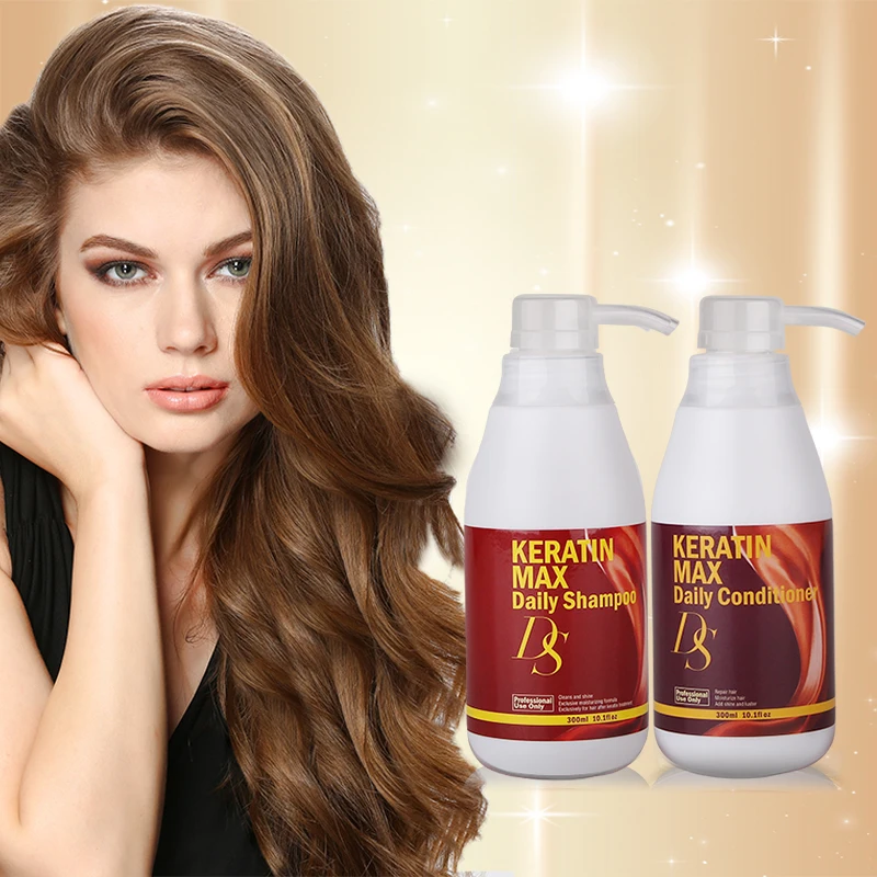 

DS Max Professional Deep Cleaning Keratin Treatment Daily Shampoo and Daily Conditioner Care and Repair After Straighten Hair