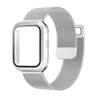 Стекло + ремешок для Apple Watch Band 38 мм 40 мм 42 мм 44 мм, защита для экрана, чехол, аксессуары для ремня, браслет с магнитной петлей IWatch 7 6 5