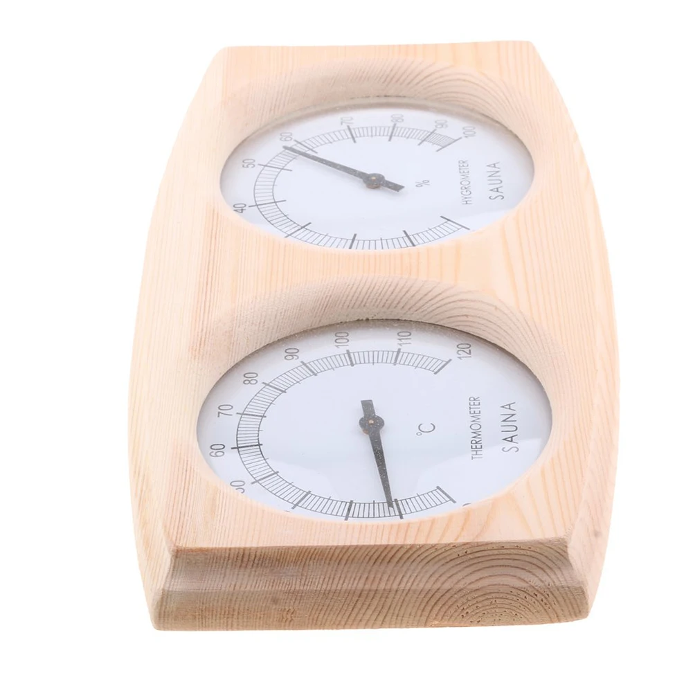 

Instruments Bath Measurement Indoor Wooden Hygrometer Double Gauges Steam Thermometer Sauna Room Tool Accessories Heat Resistant