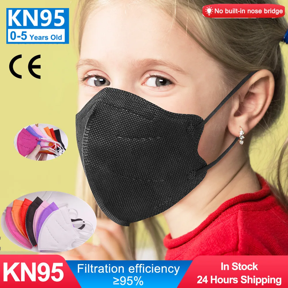 

10-100PCS FFP2 Masken 5-Layer FPP2 KN95 Mascarillas Mask masks for 0-5 Kids years old Filter Dust Mask-KN95 Homologada ffp2kn95