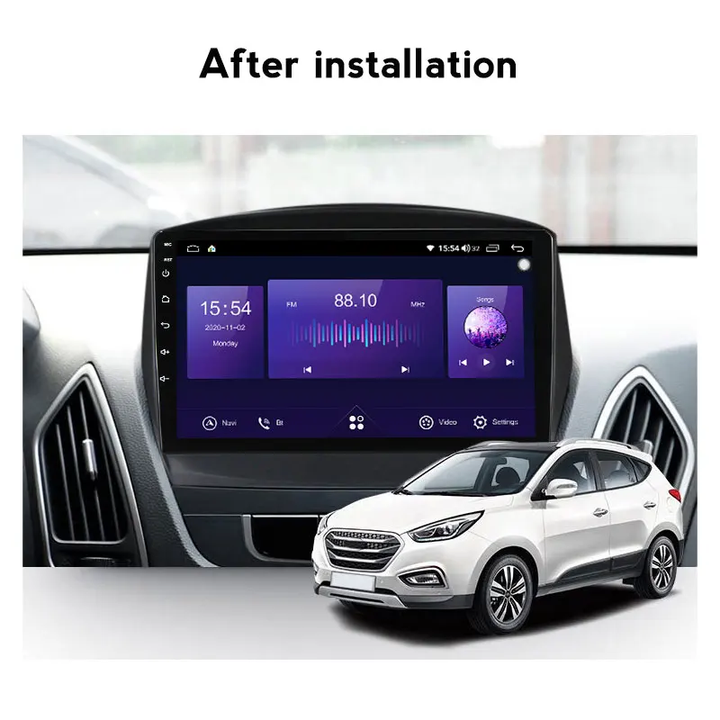 NaviFly DSP Android 11 Стерео Автомагнитола с экраном для Hyundai Tucson 2 LM IX35 2009 - 2015 Carplay монитор