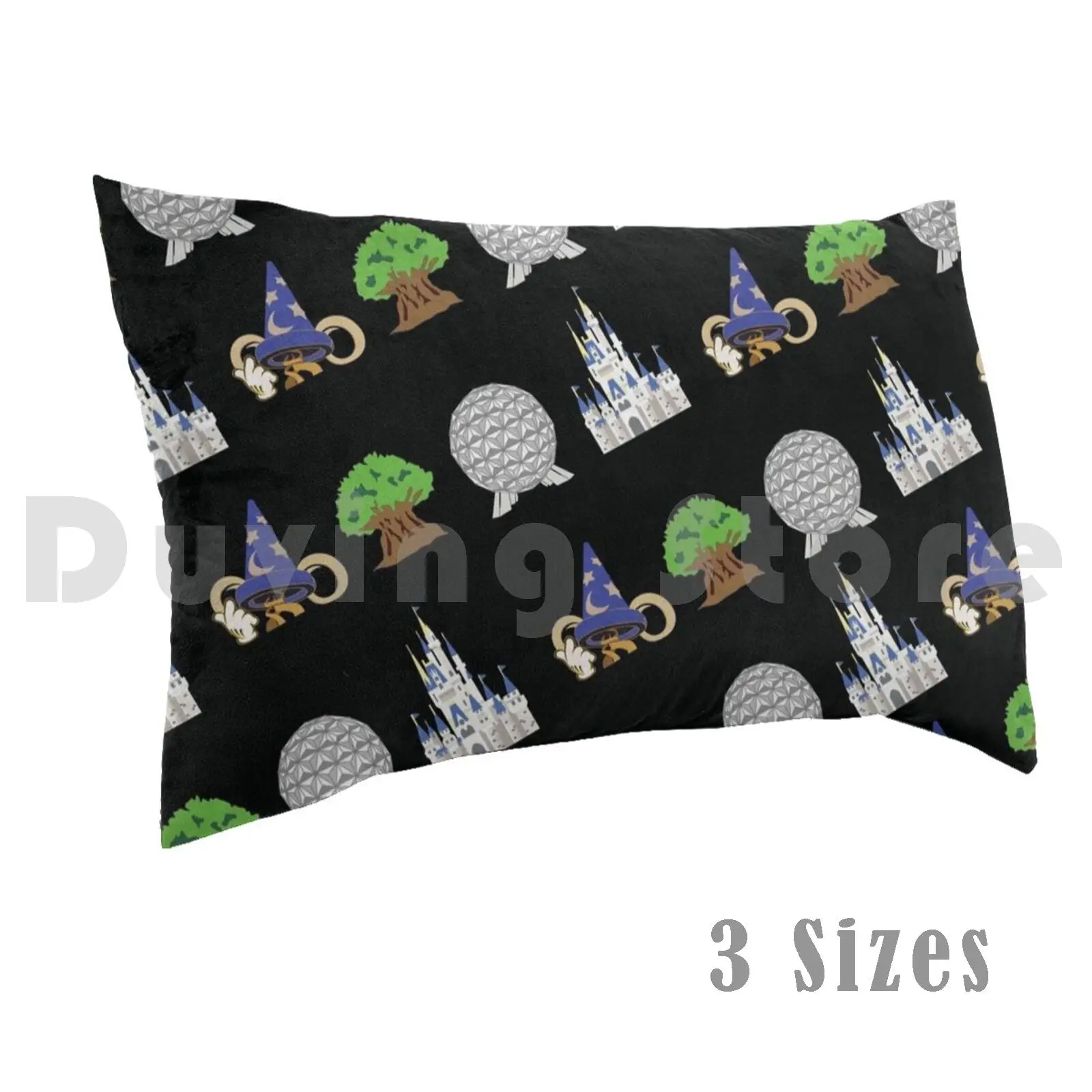 

4 Parks Pattern Pillow Case DIY 40x60 879 Hollywood Studios Animal Kingdom Magic Kingdom Spaceship