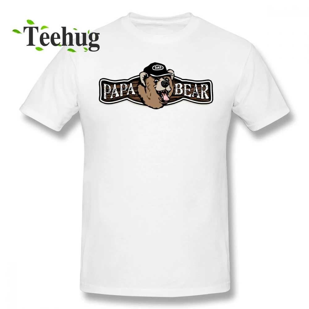 

Family T Shirt Papa Bear Tee Boy Geek Unique For Male 100% Cotton Top Tees