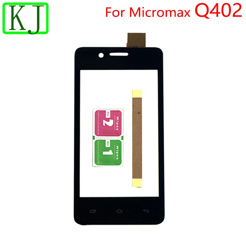 Для Micromax Q402 ЖК-дисплей сенсорный экран Переднее стекло дигитайзер сенсор Черное золото для q402 ЖК сенсорный - Цвет: TOUCH BLACK