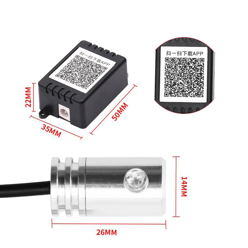 

4/5/6 in 1 RGB LED Atmosphere Lamps Car Light Interior Ambient Light Fiber Optic Strips Light by App Control 8M Fiber Optic Band