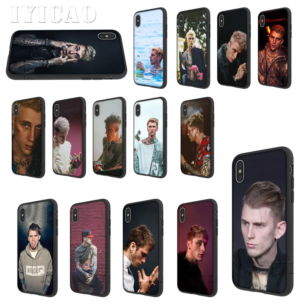 IYICAO пулемет Келли MGK мягкий силиконовый для iPhone 5 5S SE 10 X XS XR Max 6 6s 7 8 Plus 11 pro max чехол