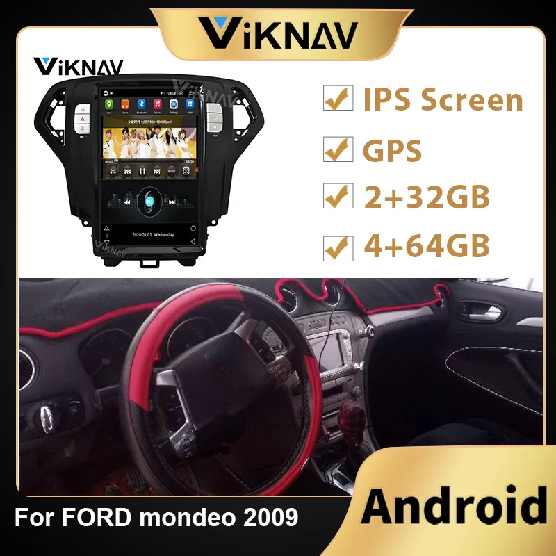 

Автомобильный мультимедийный плеер, 2 Din, Android, GPS-навигация, автомобильное радио, головное устройство для FORD mondeo fusion mk4 2009, DVD-плеер