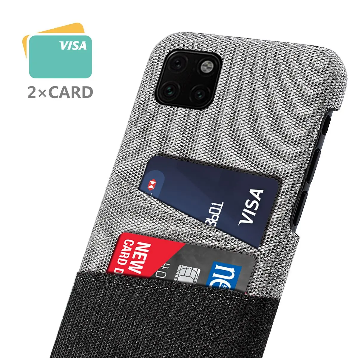 Чехол для карт iPhone 11 pro Max 2019 тонкий жесткий чехол из поликарбоната и матовой ткани