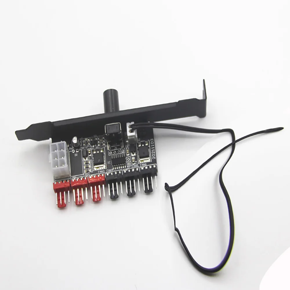 

1PCS Chassis violent fans PWM temperature control Hub 3/4pin PWM manual control HUB Mining machine Speed Control Hub