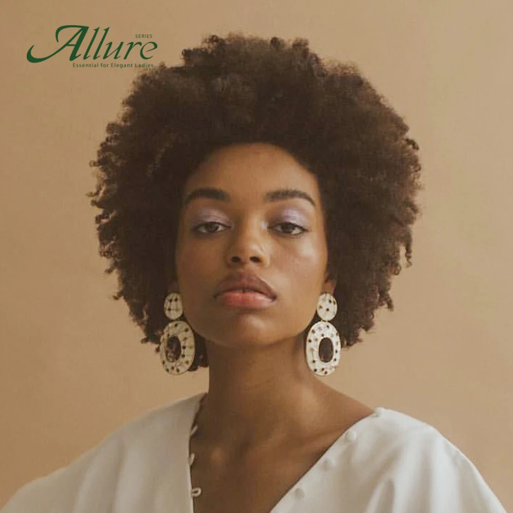 Короткие афро Скрещенные парики для черных женщин вьющиеся Remy перуанские волосы