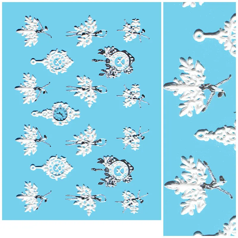 3D акриловая гравированная наклейка с цветком для ногтей тисненые кружевные