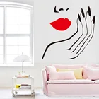 Сексуальная Дамская виниловая наклейка Мэрилин Монро, наклейка на стену с красными губами для салона, декор для гостиной, спальни