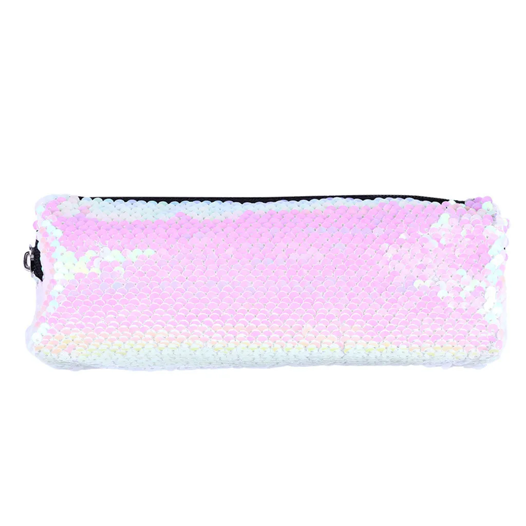 Модная уличная однотонная сумка с блестками на плечо сумки карандаши Милая