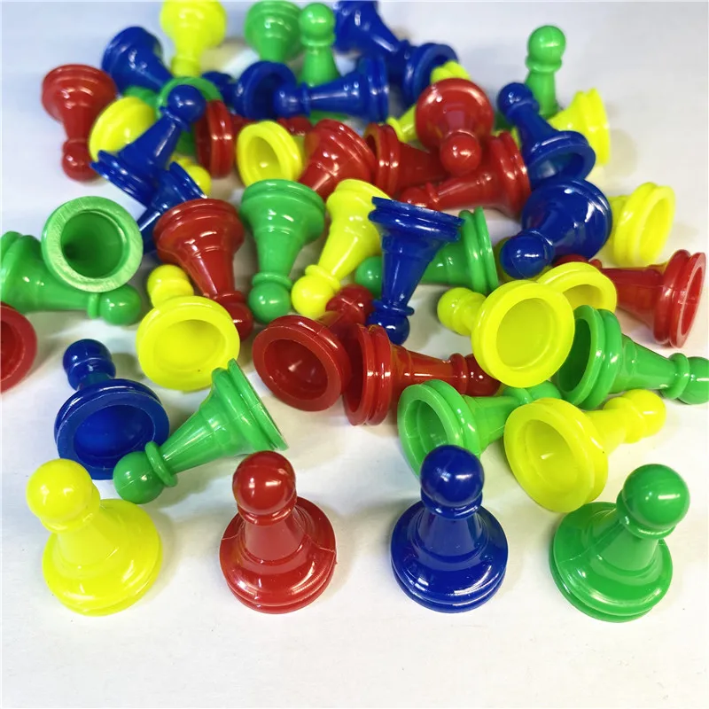 100 шт./упак. пластиковые шахматы карты настольные игры шахматные детали