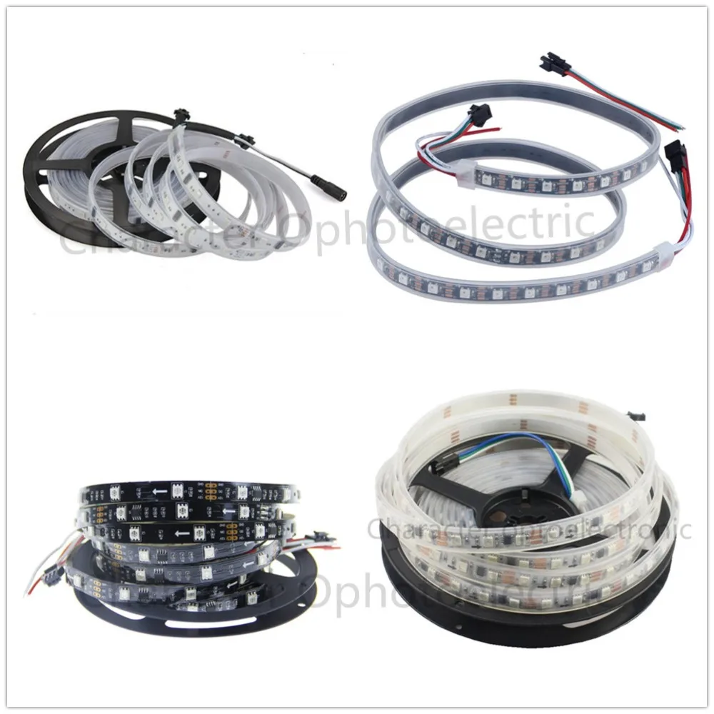 WS2812B 5050 RGB LED 5 M 150 светодиодный s 300 30 светодиодный/M Индивидуальные прямые
