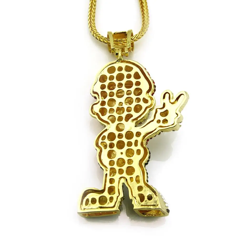 Новая мода Кристалл трехмерный мультфильм кулон хип-хоп персонаж игра тема