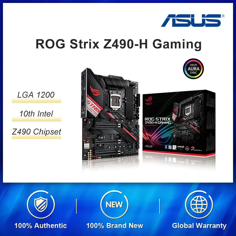 Материнская плата preselll для ASUS ROG STRIX 21 мая игровая LGA 1200 Intel 10th Z490 SATA 6 ATX 12 + 2 питания