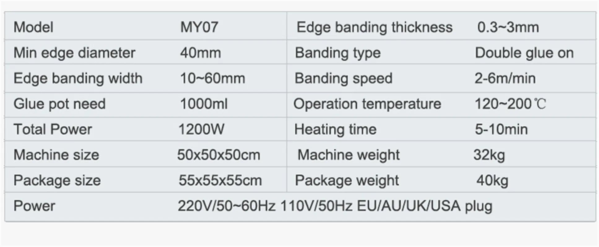 Оригинальная деревянная портативная кромкооблицовочная машина MY07 для MDF/в