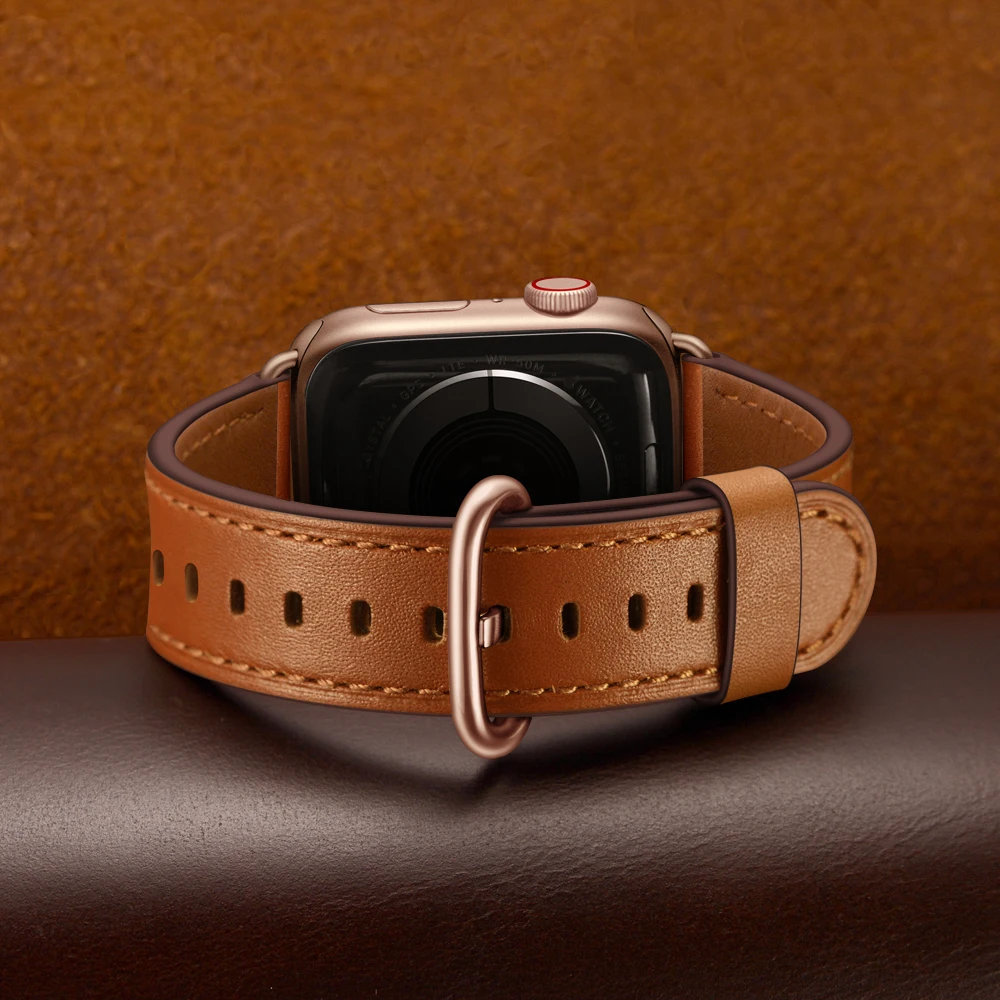 Кожаный ремешок для Apple Watch для iwatch 38 мм 42 мм ремешок 40 мм 44 мм петля серии 5 4 3 2 1