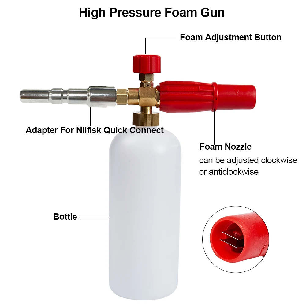 Пенная насадка для мойки автомобиля пенораспылитель Nilfisk быстрое соединение |