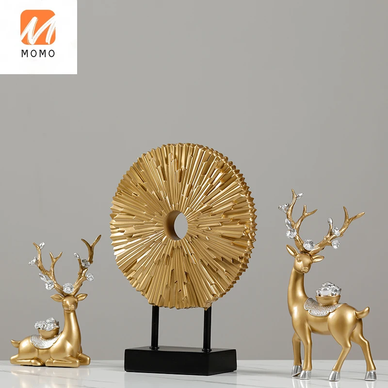 

Hallway Living Room Office Fortune Deer Decoration Home Ornament TV Cabinet Wine Cabinet Decorations Ornament Decoration
