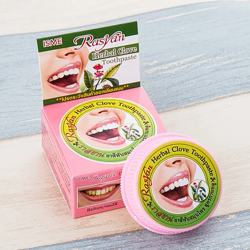 

25g RASYAN Toothpaste Herbal Clove Tooth Powder Teeth Whitening Health Beauty Dental Oral Tooth Care hot selling Thailand