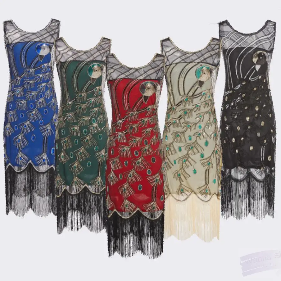 Женское винтавечерние платье с v образным вырезом и блестками|Костюмы из фильмов