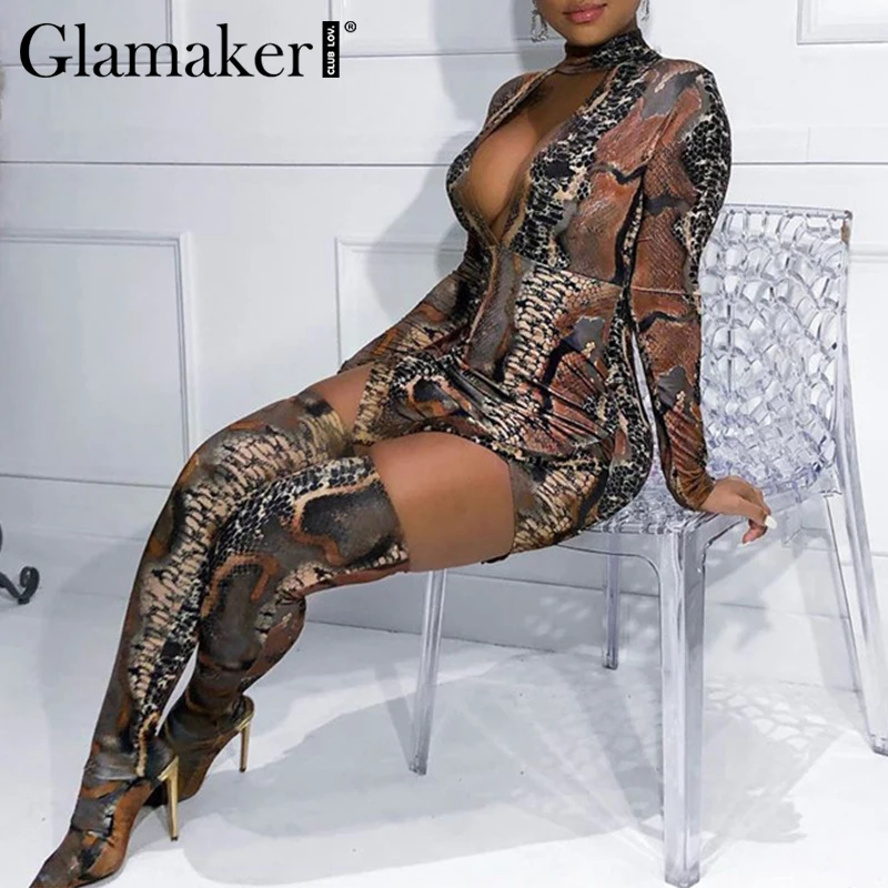 Glamaker комплект из двух предметов Холтер выдалбливают коричневое платье для