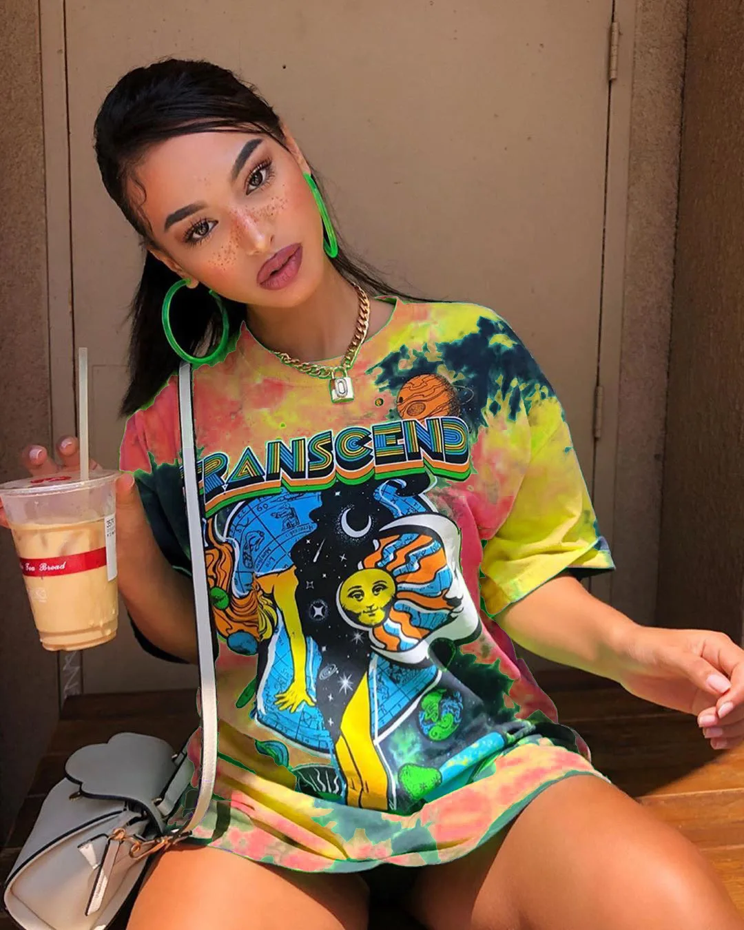 

Women's T Shirt Summer Mujer Tshirt Tee Funny Graffiti Print Letter Summer Short Sleeve T-Shirts Tops Streetwear Vintage
